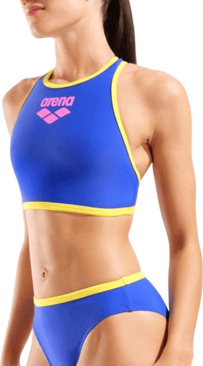 Costume da bagno Arena Y-Line blu/giallo da donna 3/5
