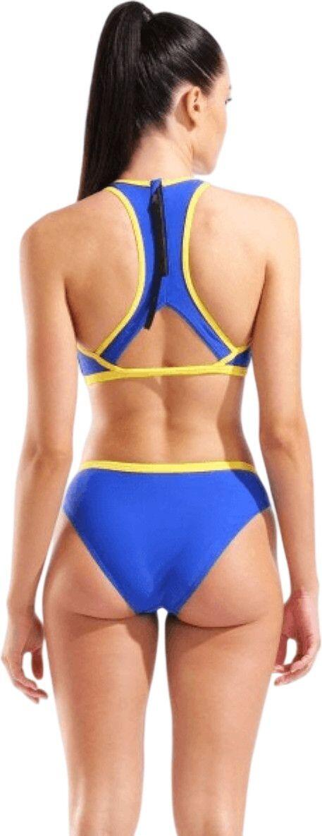 Costume da bagno Arena Y-Line blu/giallo da donna 2/5