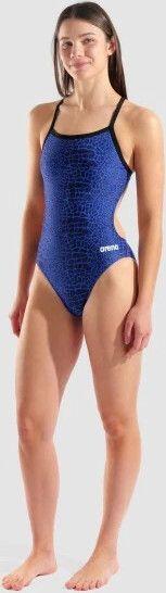 Maillot de Bain 1 Pièce Arena SnakeSkin Femme Bleu 2/7