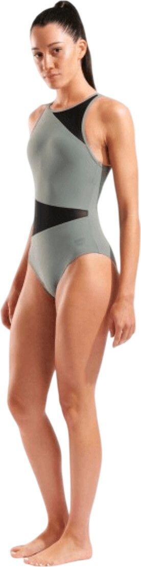 Maillot de Bain Arena Mesh Angle Vert Femme 5/7
