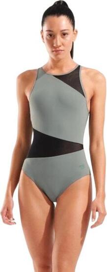 Maillot de Bain Arena Mesh Angle Vert Femme