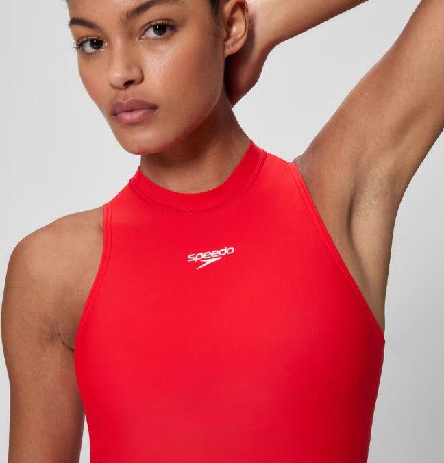 Speedo Hydrasuit damesbadpak, rood 4/5
