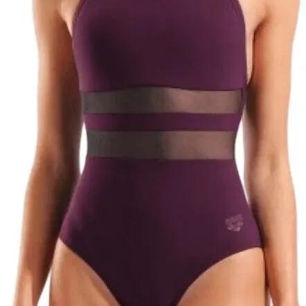 Arena Mesh Equals Bordeaux Women's Swimsuit