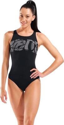 Costume da bagno Arena Graphic V Back Nero/Bianco Donna