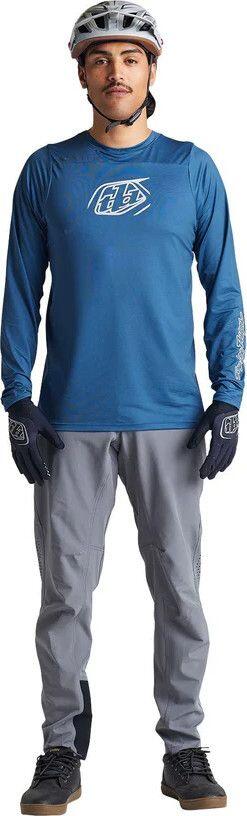 Troy Lee Designs Skyline Iconic Blue Long Sleeve Jersey 4/5