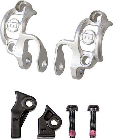 Paar Magura Shiftmix 1+2 Shimano I-Spec I+II zilveren klemmen