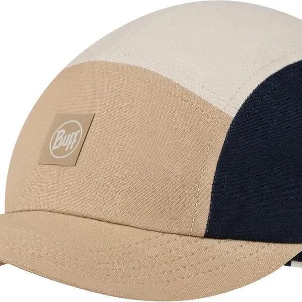 Buff 5-Panel Venture Cap in Beige/Dark Blue