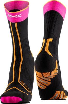 X-socks trailrun terraskin expert crew sokken zwart/roze