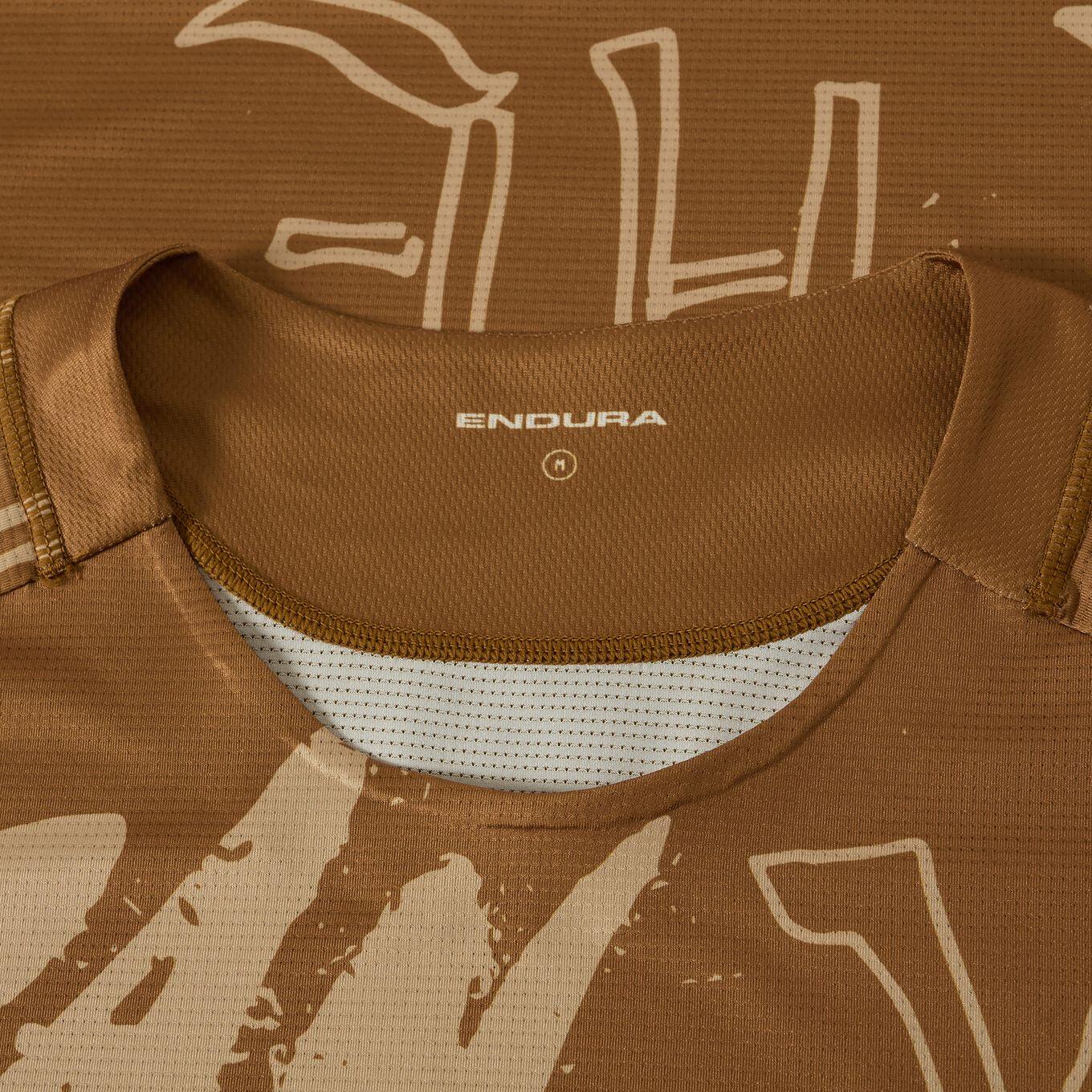 Endura Singletrack Print Kurzarm-Trikot Braun Herren 3/4