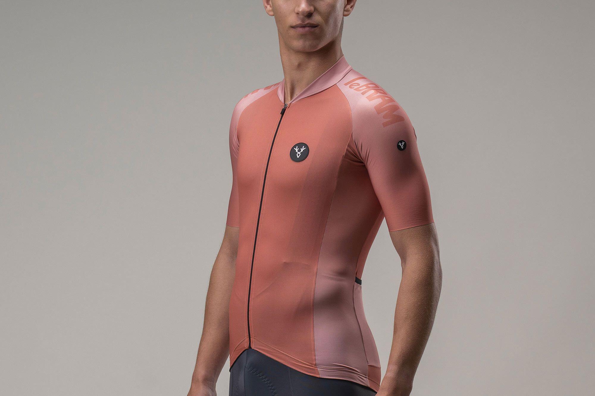 Kurzarm Trikot LeBram Glières Rosa Terracotta 2/7