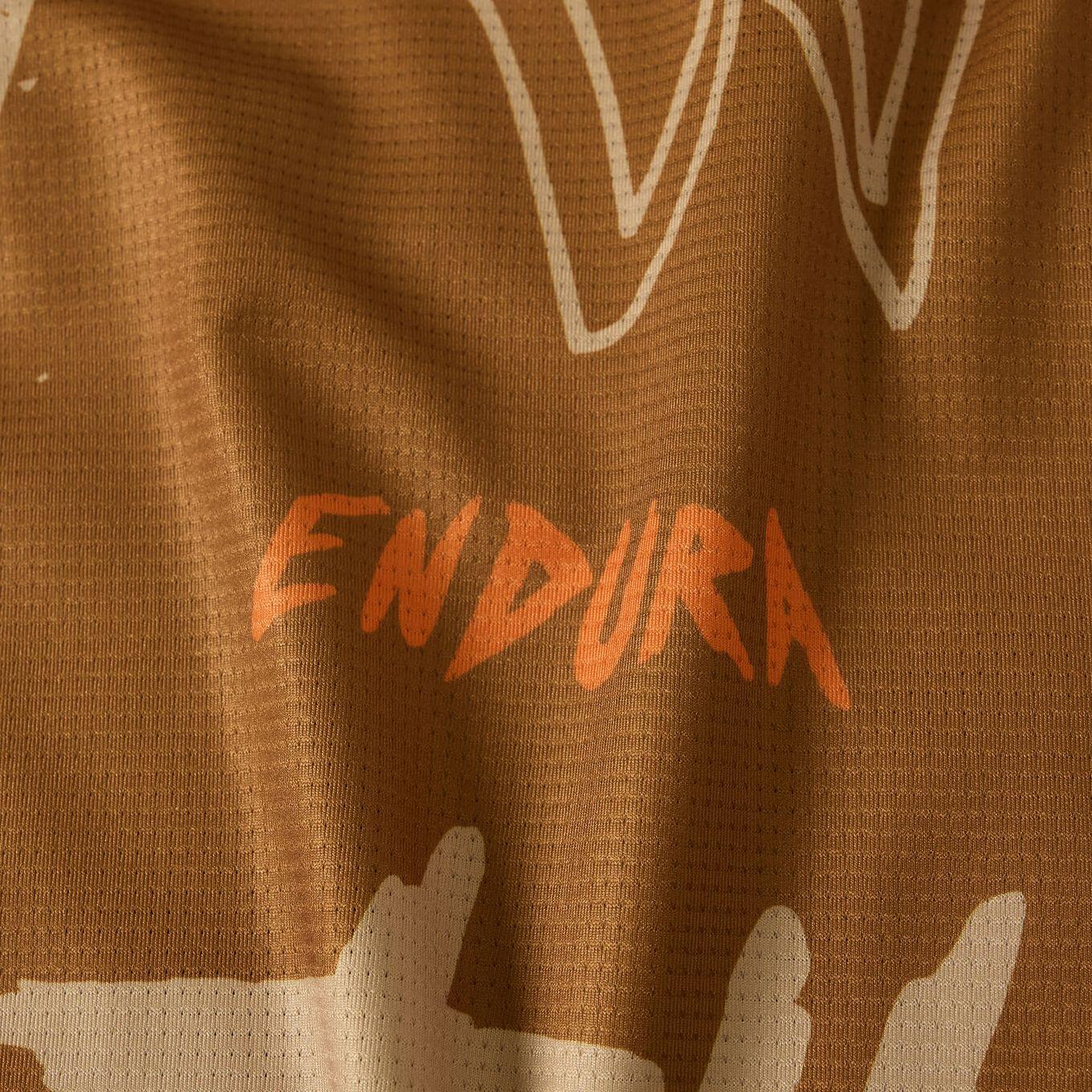 Maglia a maniche corte Endura Singletrack Print marrone da uomo 4/5