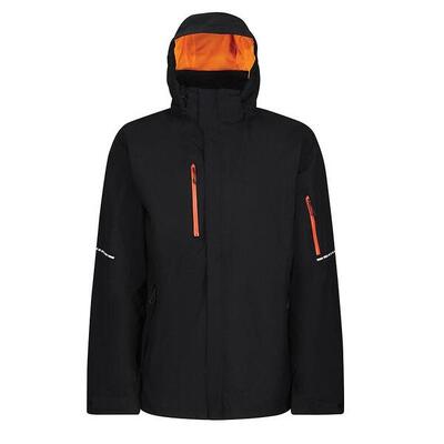 Heren softshell jas (zwart/magma oranje)