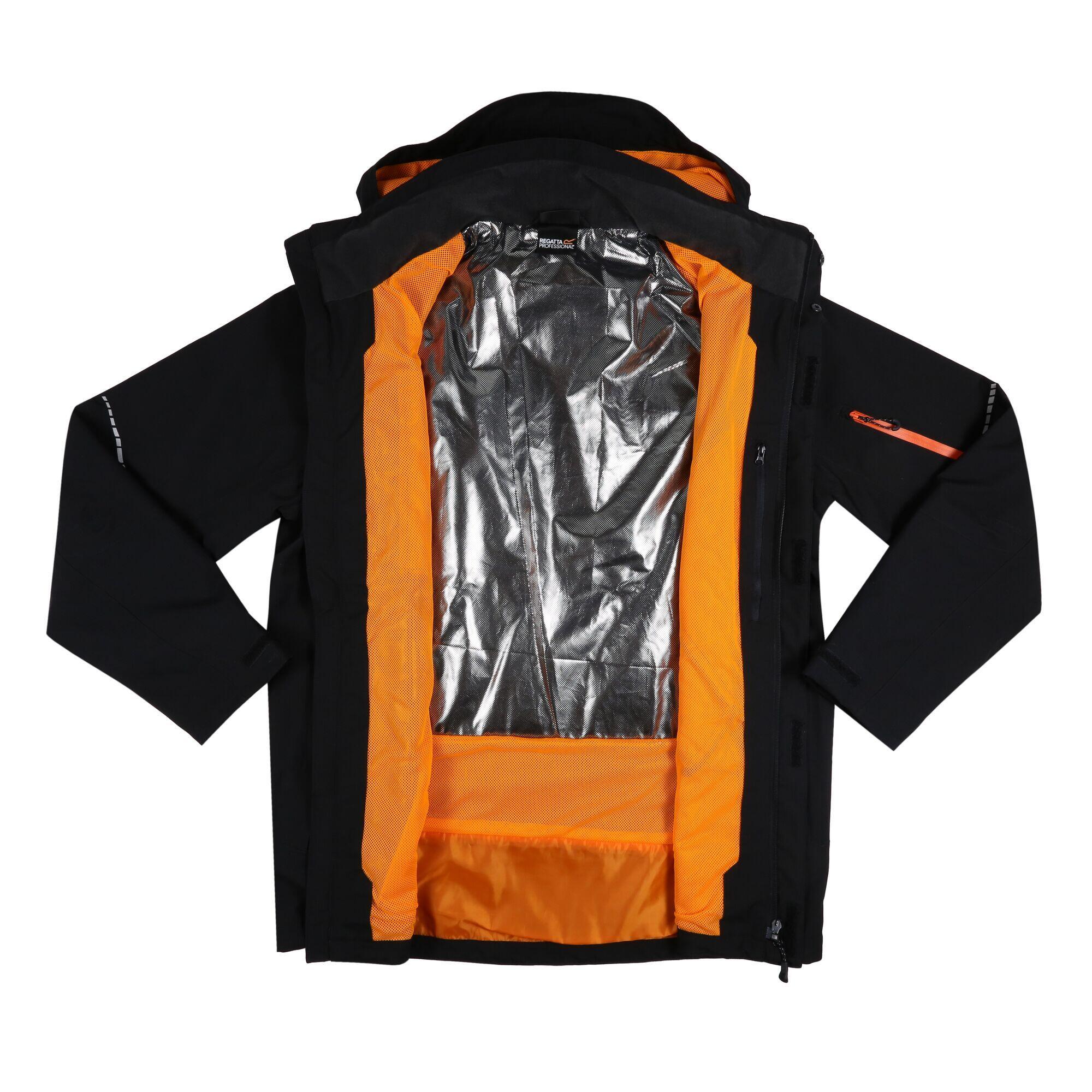 Chaqueta de Softshell para Hombre Negro, Naranja Magma 3/5