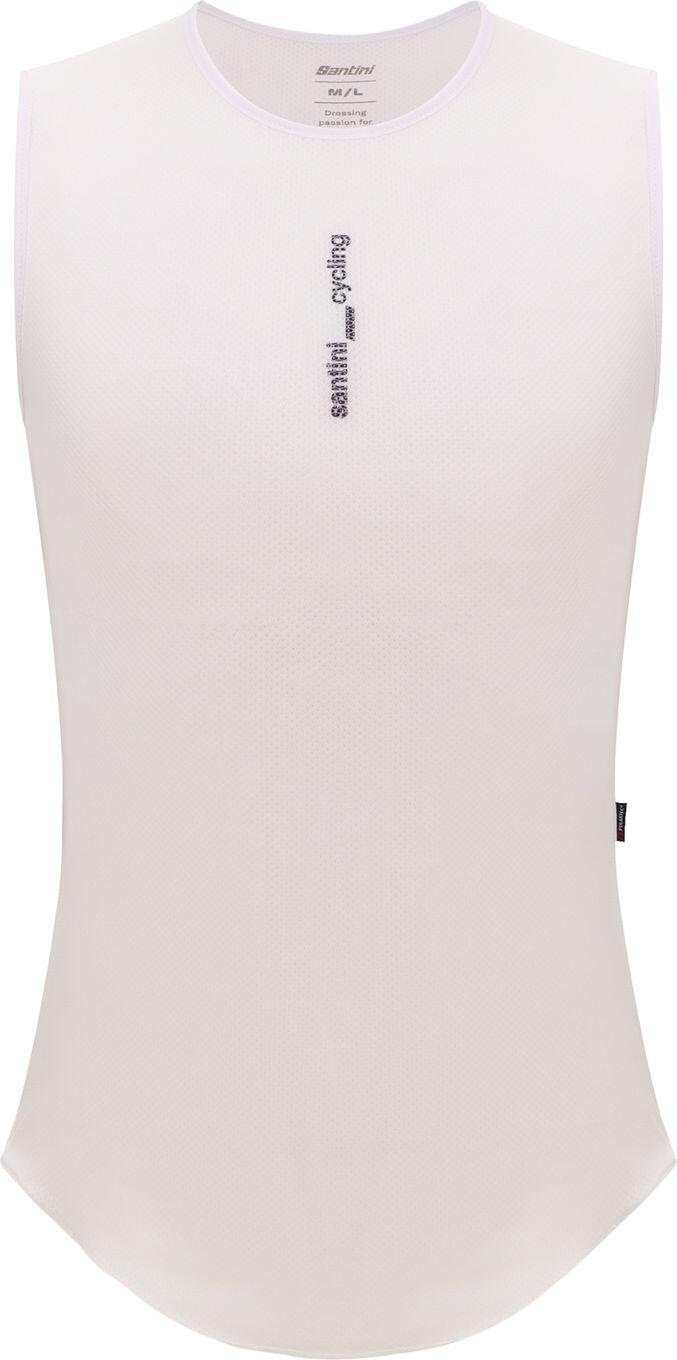 Sous Maillot Sans Manches Santini Delta Blanc Homme 1/4