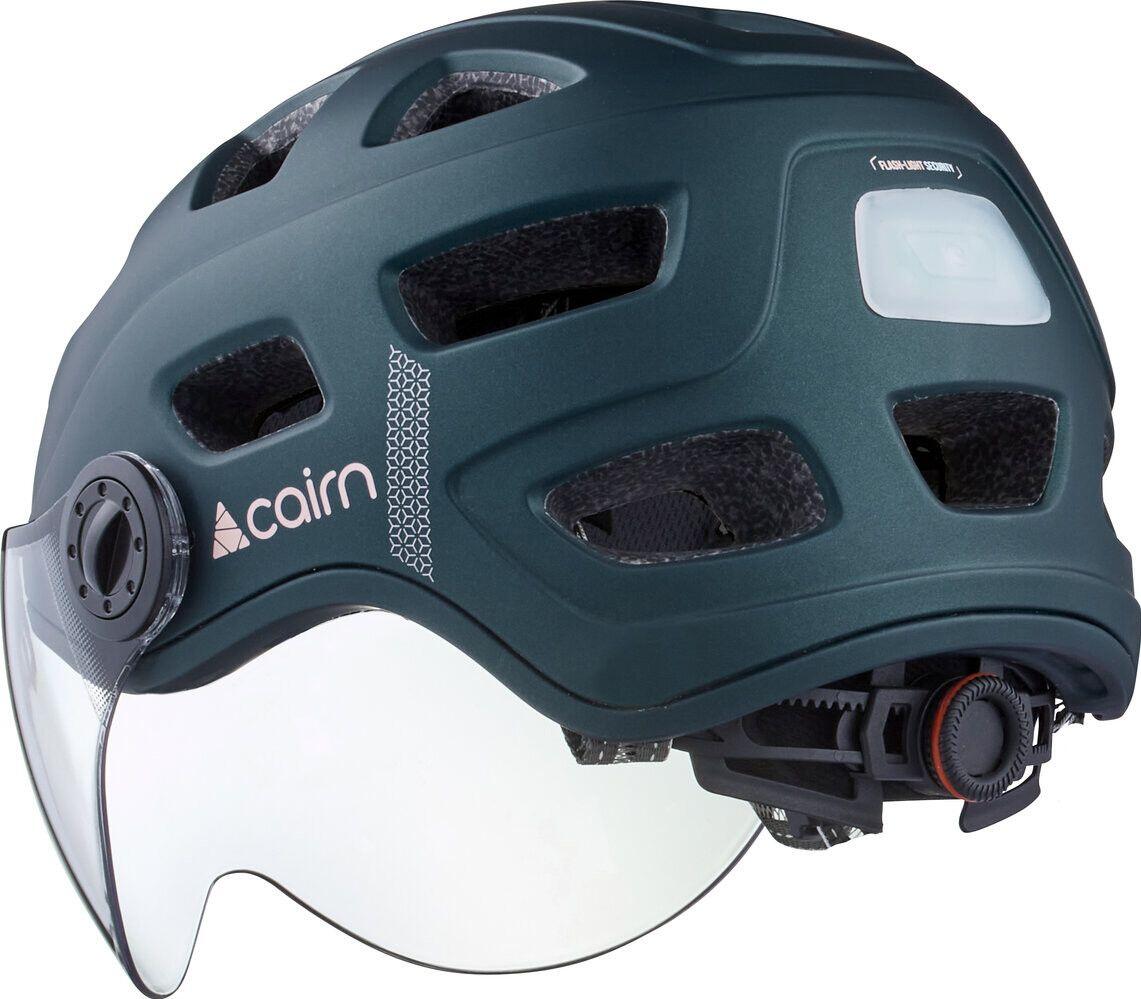 Urban Helm Cairn Quartz Transparent Visor Led Usb Blau 2/3