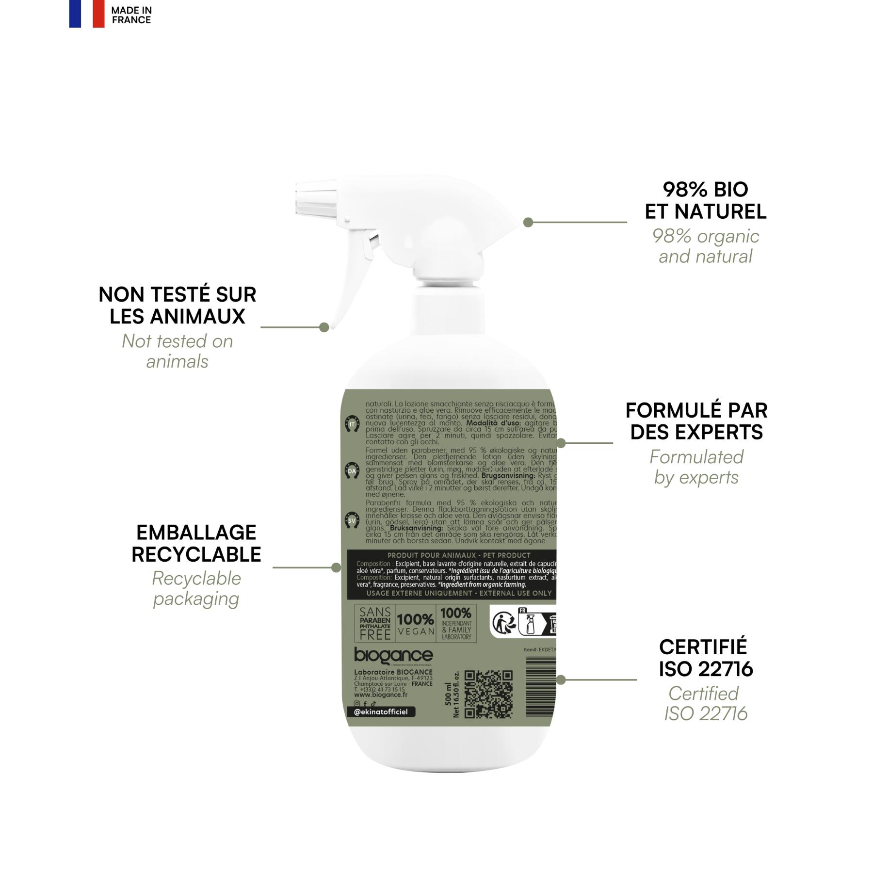 Lotion détachante sans rinçage Ekinat 4/7