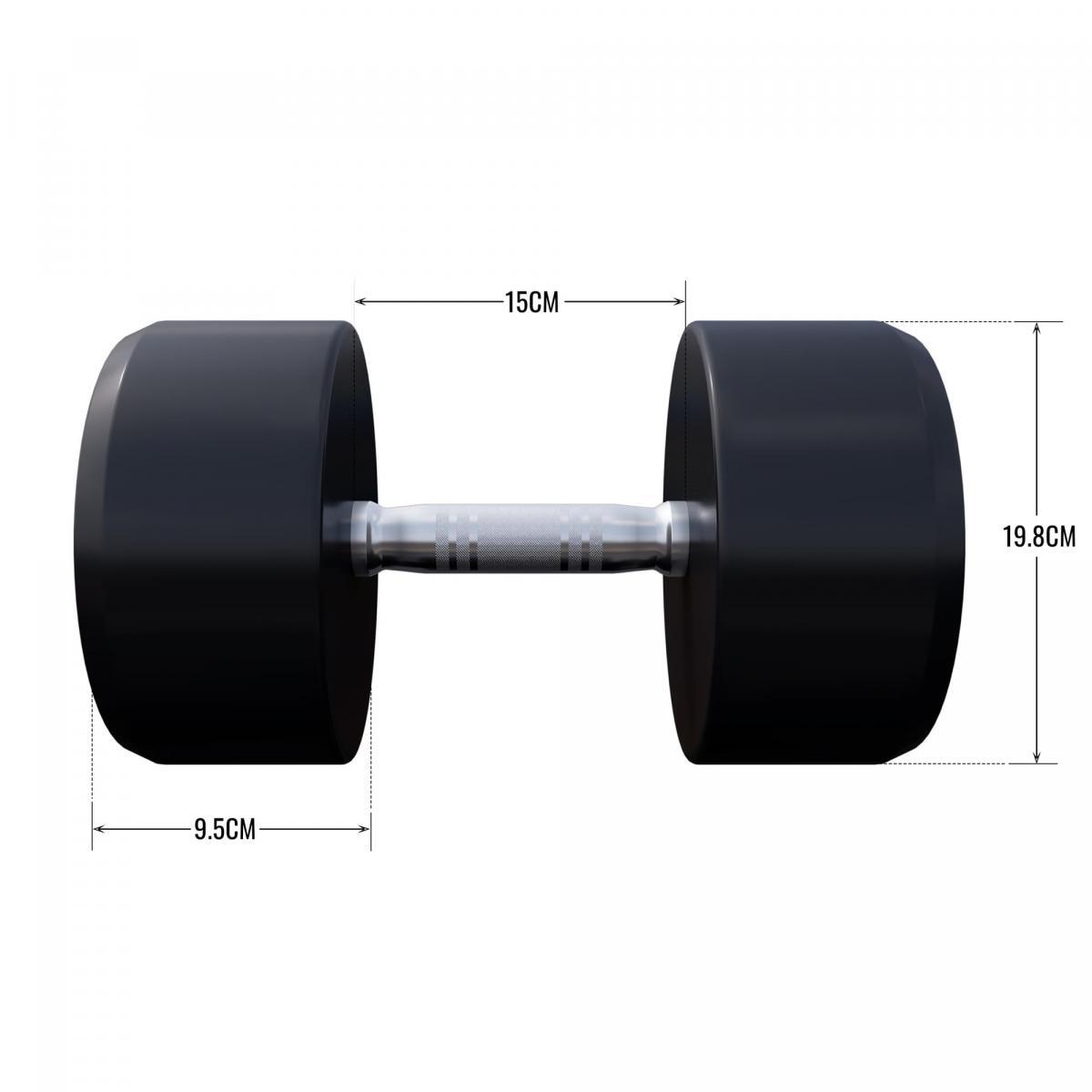 HALTÈRE MONOBLOC ROND | MUSCULATION | AU CHOIX DE 2,5KG À 40 KG 2/6