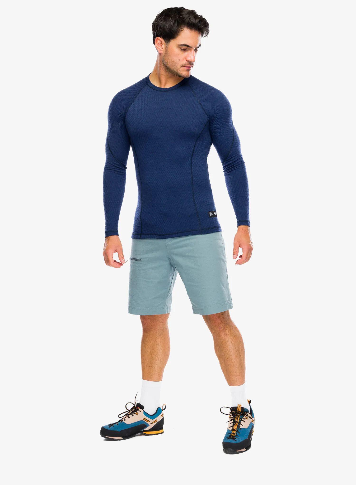SENSOR Bluzka termoaktywna męska MERINO DF TEE LS-M-Granatowy 3/7