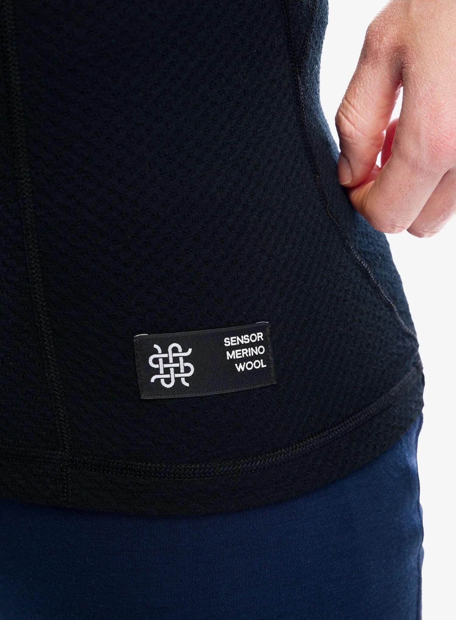 SENSOR Termoaktywna bluzka męska MERINO DF TEE LS-M-Czarny 6/6
