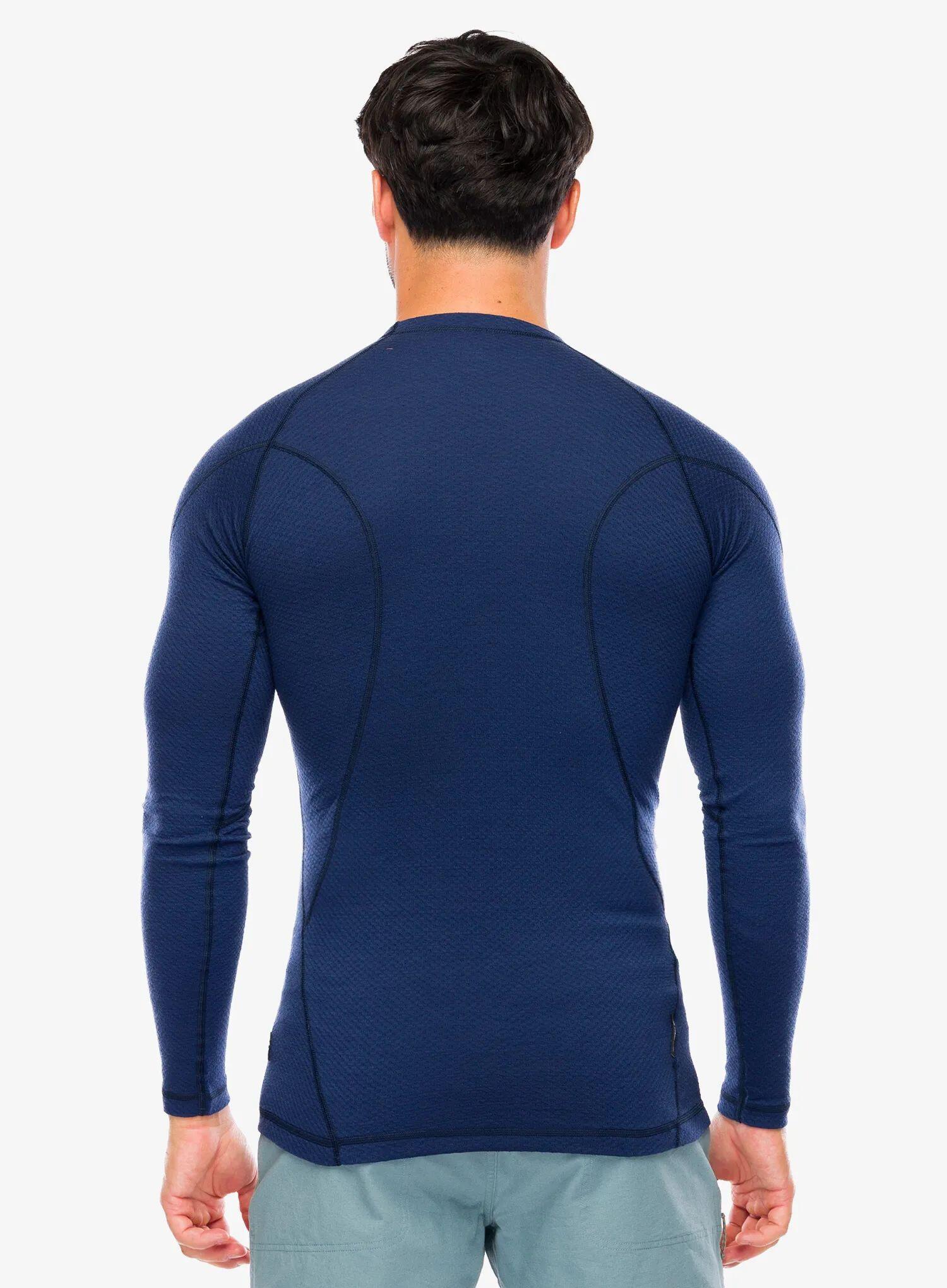 SENSOR Bluzka termoaktywna męska MERINO DF TEE LS-M-Granatowy 2/7