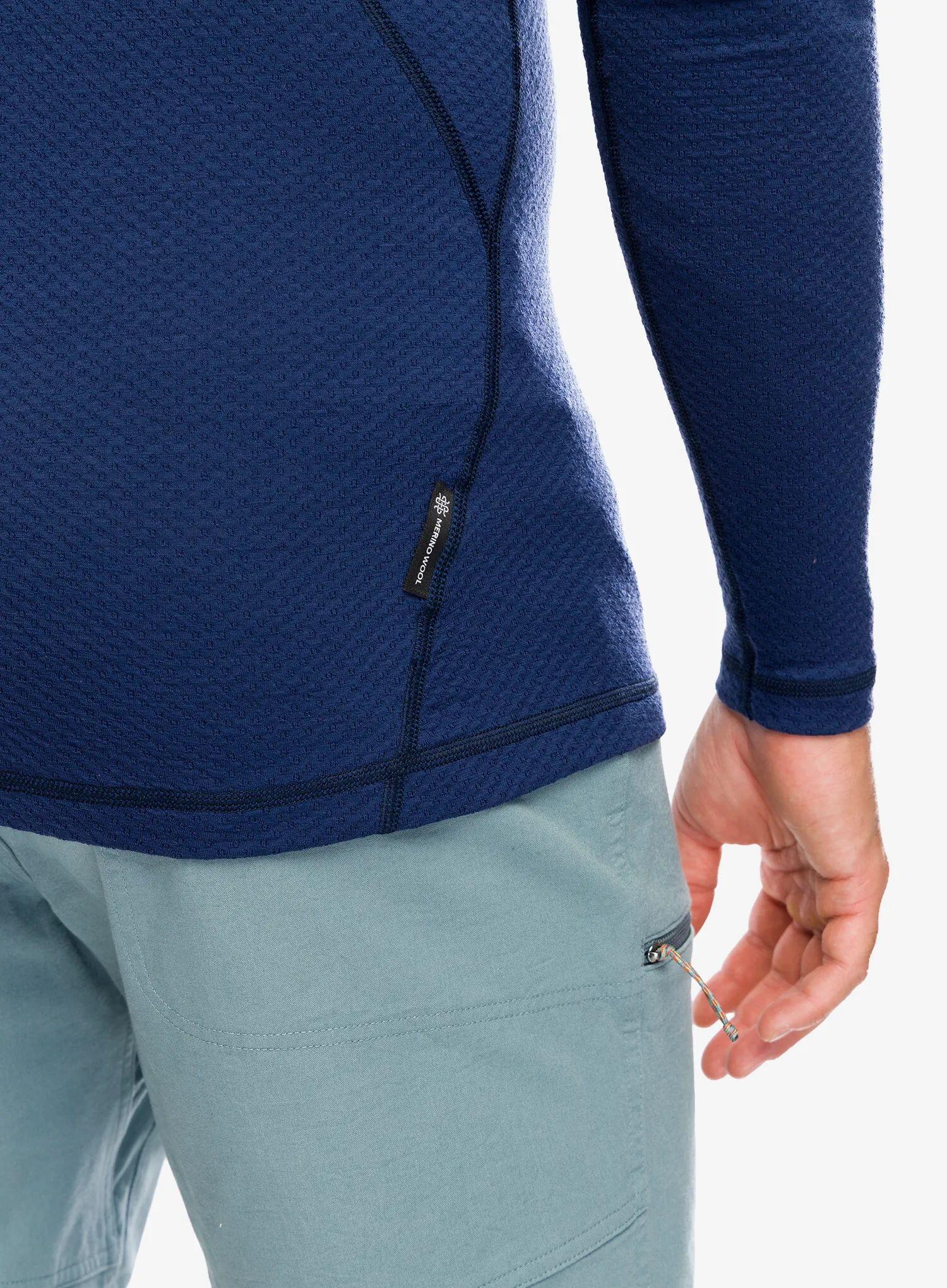 SENSOR Bluzka termoaktywna męska MERINO DF TEE LS-M-Granatowy 7/7