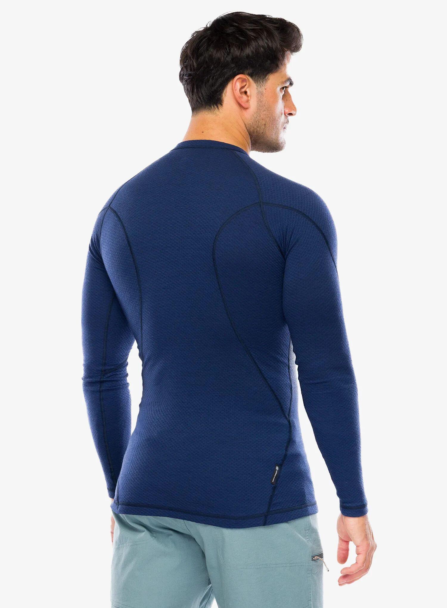 SENSOR Bluzka termoaktywna męska MERINO DF TEE LS-M-Granatowy 5/7