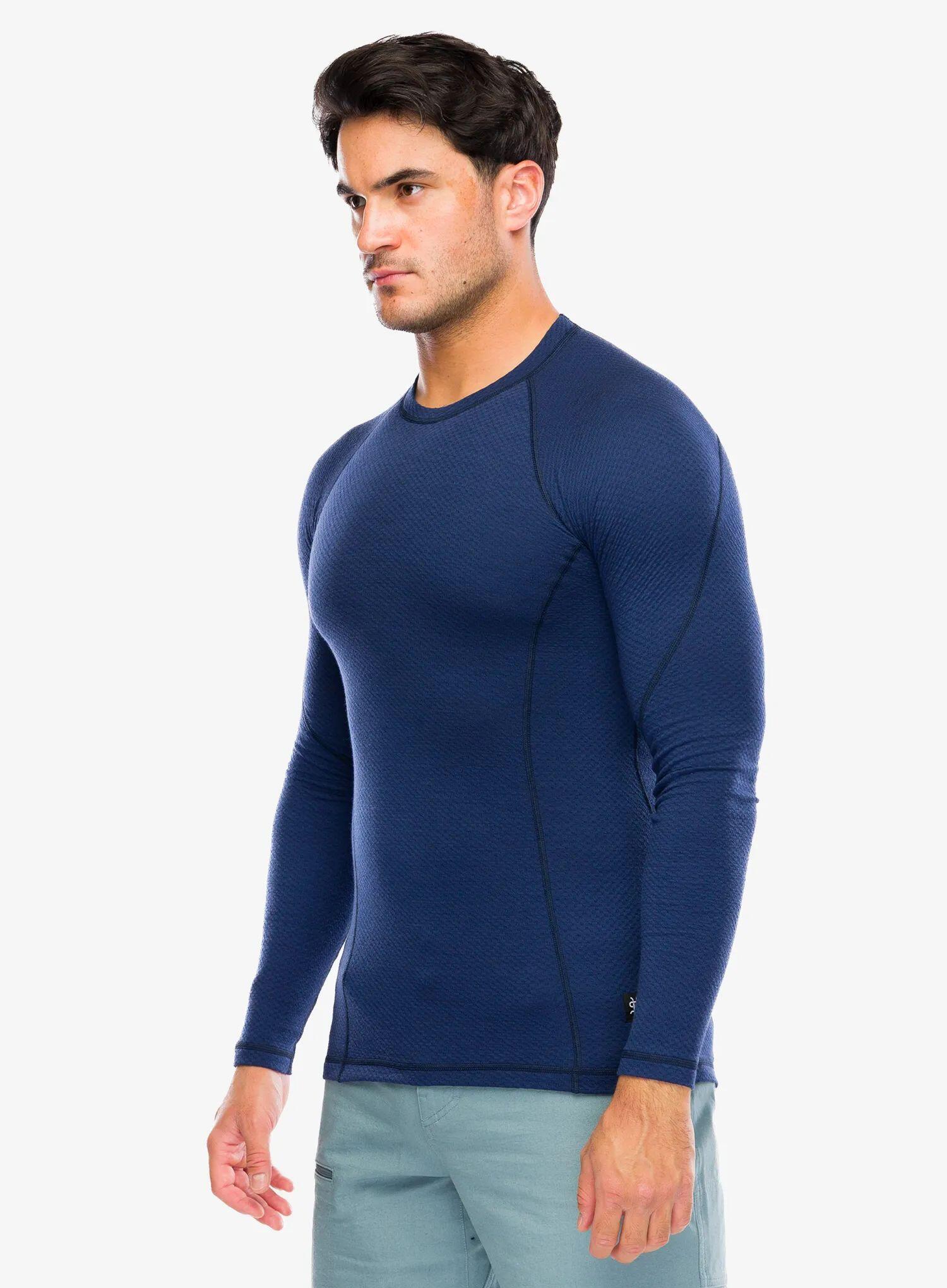 SENSOR Bluzka termoaktywna męska MERINO DF TEE LS-M-Granatowy 4/7