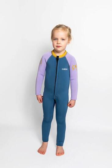 COMBINAISON NEOPRENE INTEGRALE C-SKINS NUWAVE C-KID BABY STEAMER STEELBLUE 4 ans