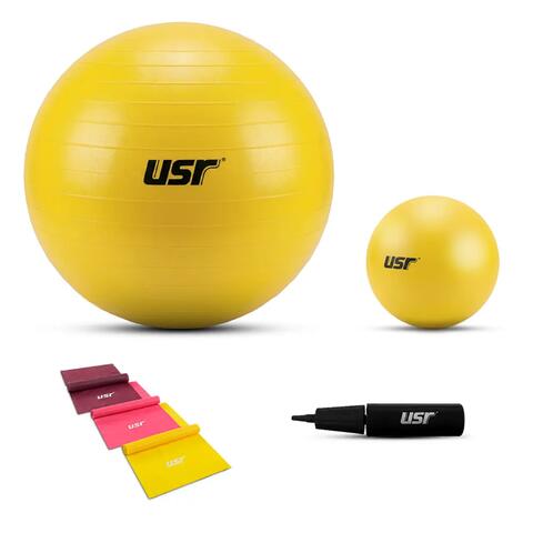 USR 25654BL 25+65 Cm Pilates Topu + Pompası + 3 Lastik
