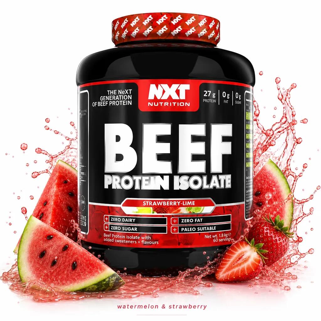 NXT Nutrition Beef Protein Isolate 1800g watermelon & strawberry