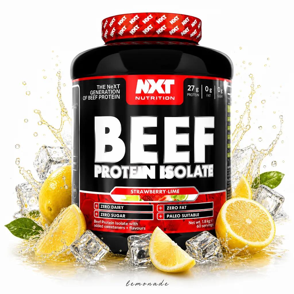NXT Nutrition Beef Protein Isolate 1800g lemonade