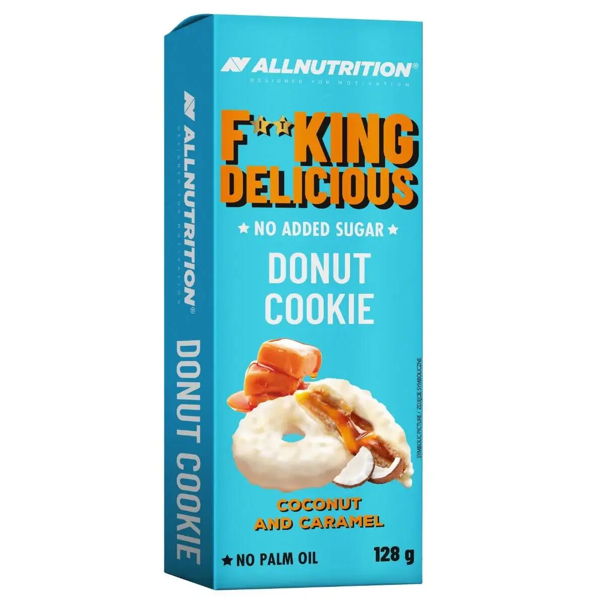 Allnutrition Fitking Delicious Donut Cookie 128g Coconut Caramel 1/2