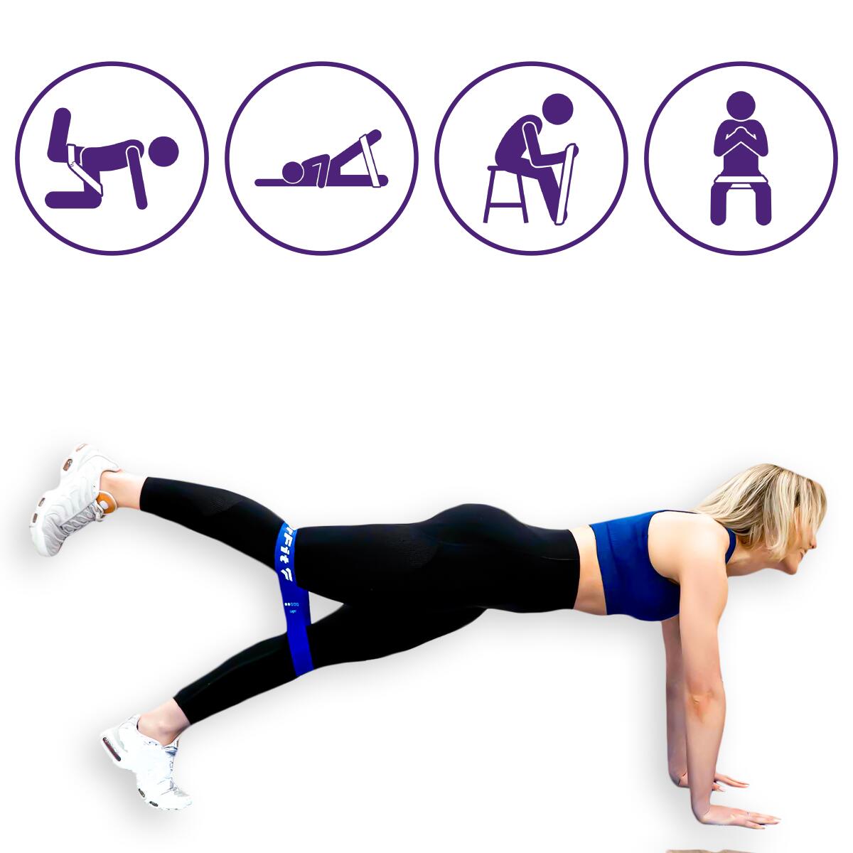 Gumy mini band do ćwiczeń fitness lateksowe 5 szt. DrFit 7/7