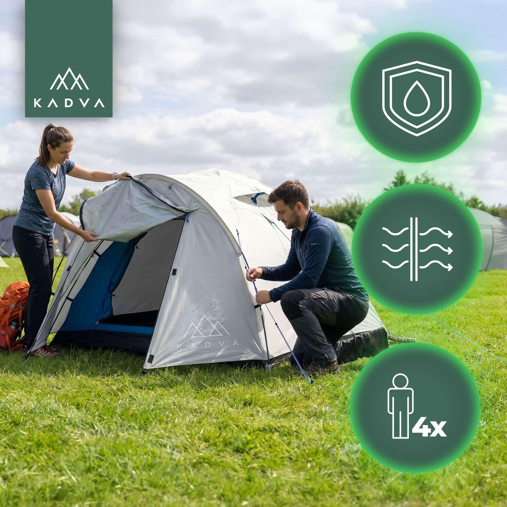 Tenda da campeggio 4 posti KADVA CAMPdome 4 3/7