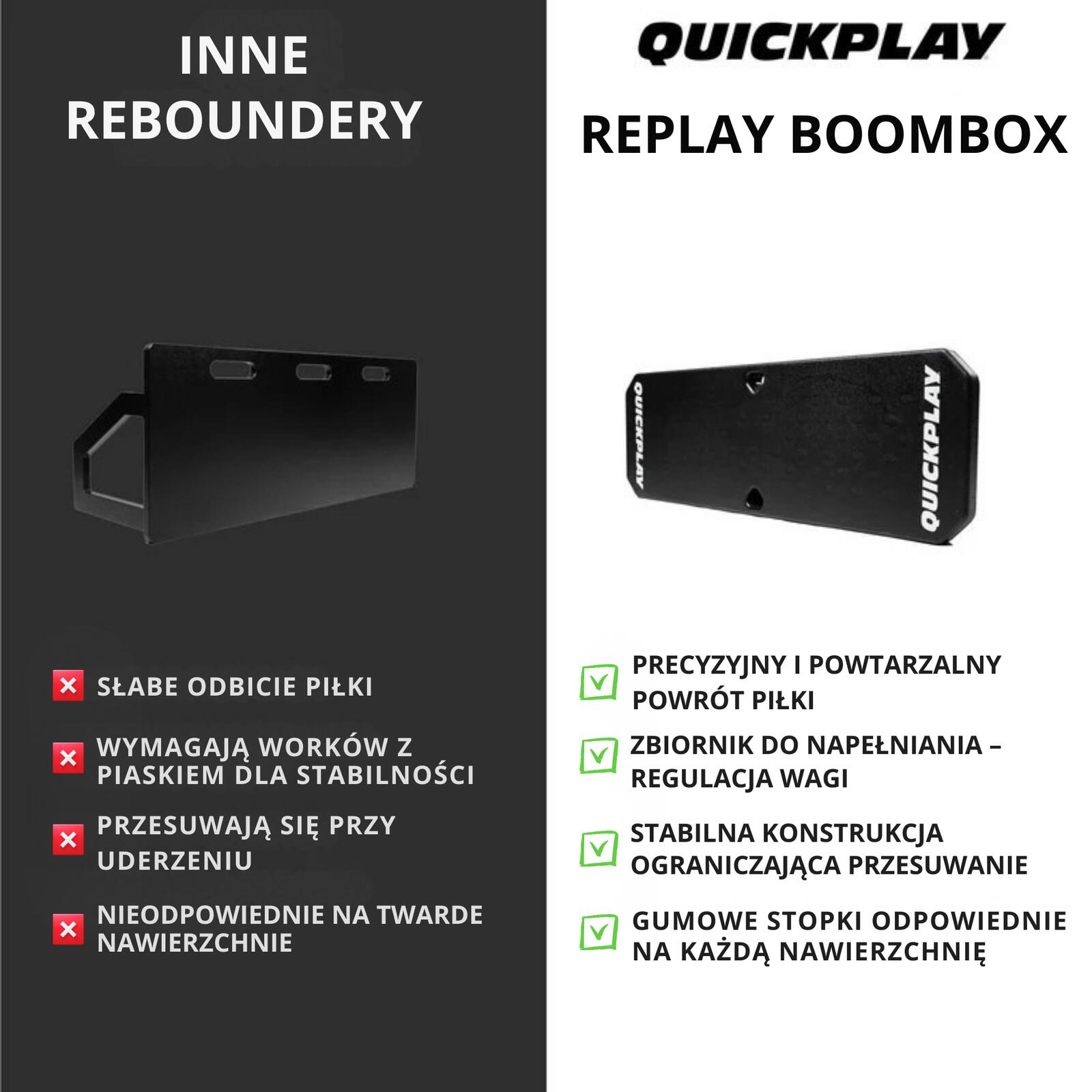 Boombox REPLAY Tablica do Odbicia Piłki Nożnej 7/7