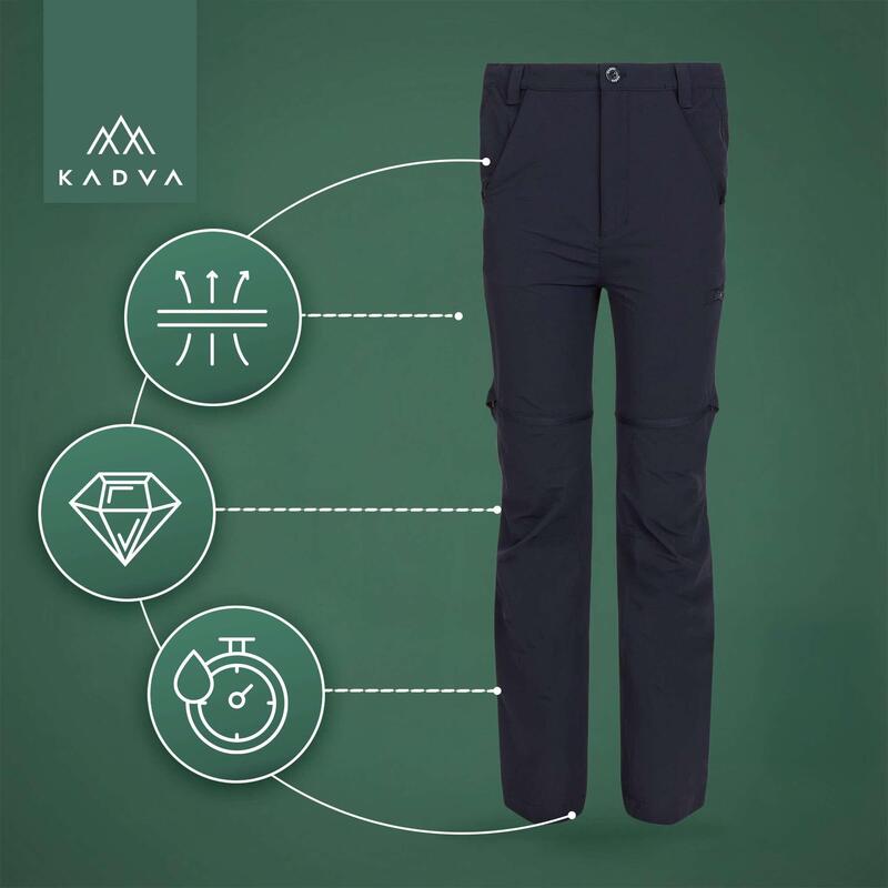 Pantaloni de drumeție pentru copii KADVA BaseMove 2în1