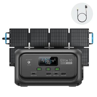 Elite 10 +60w draagbaar powerstation 128wh geschikt voor kamperen in buitenlucht