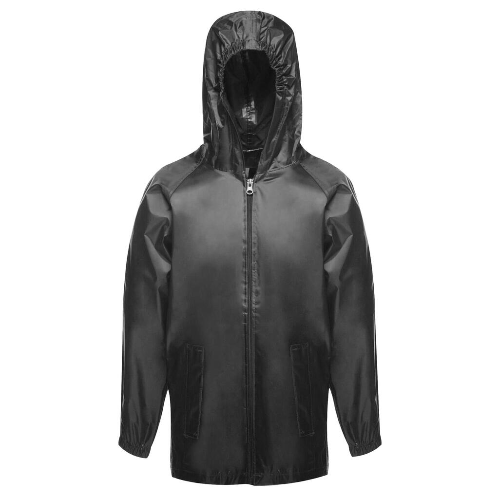 Childrens/Kids Waterproof Jacket (Black)
