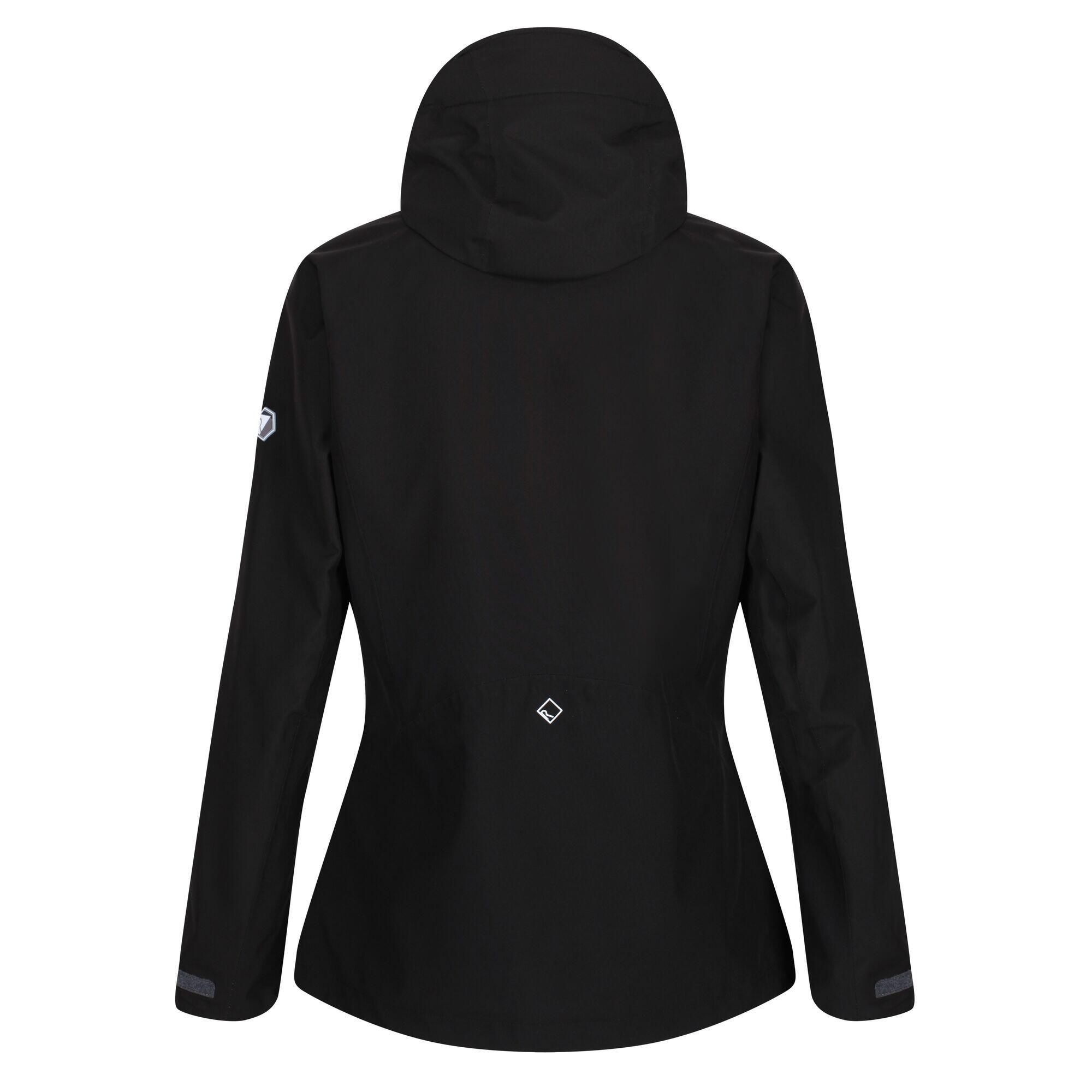 Womens/Ladies Birchdale Waterproof Shell Jacket (Black/White) 2/5