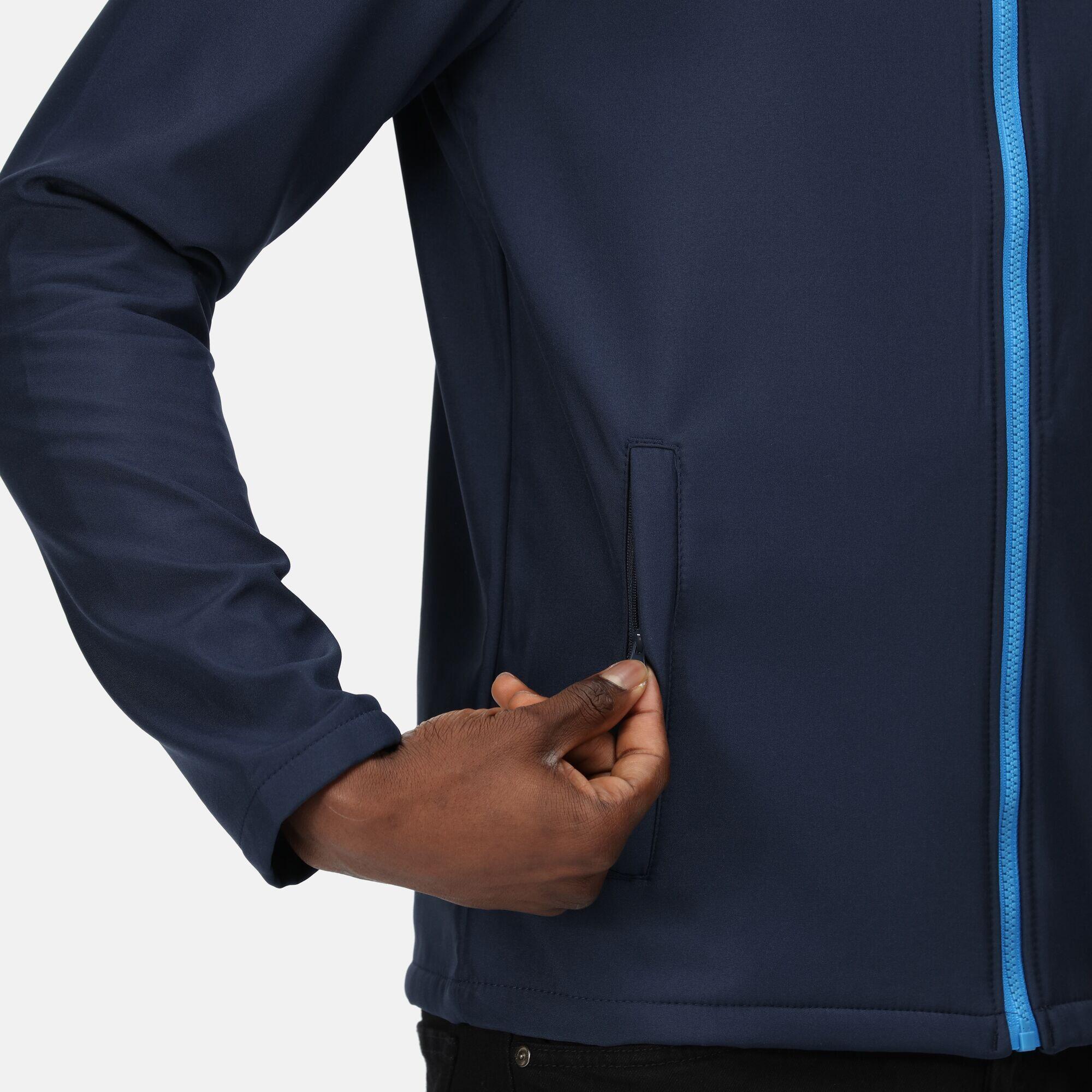 Mens Eco Ablaze Soft Shell Jacket (Navy/French Blue) 3/5