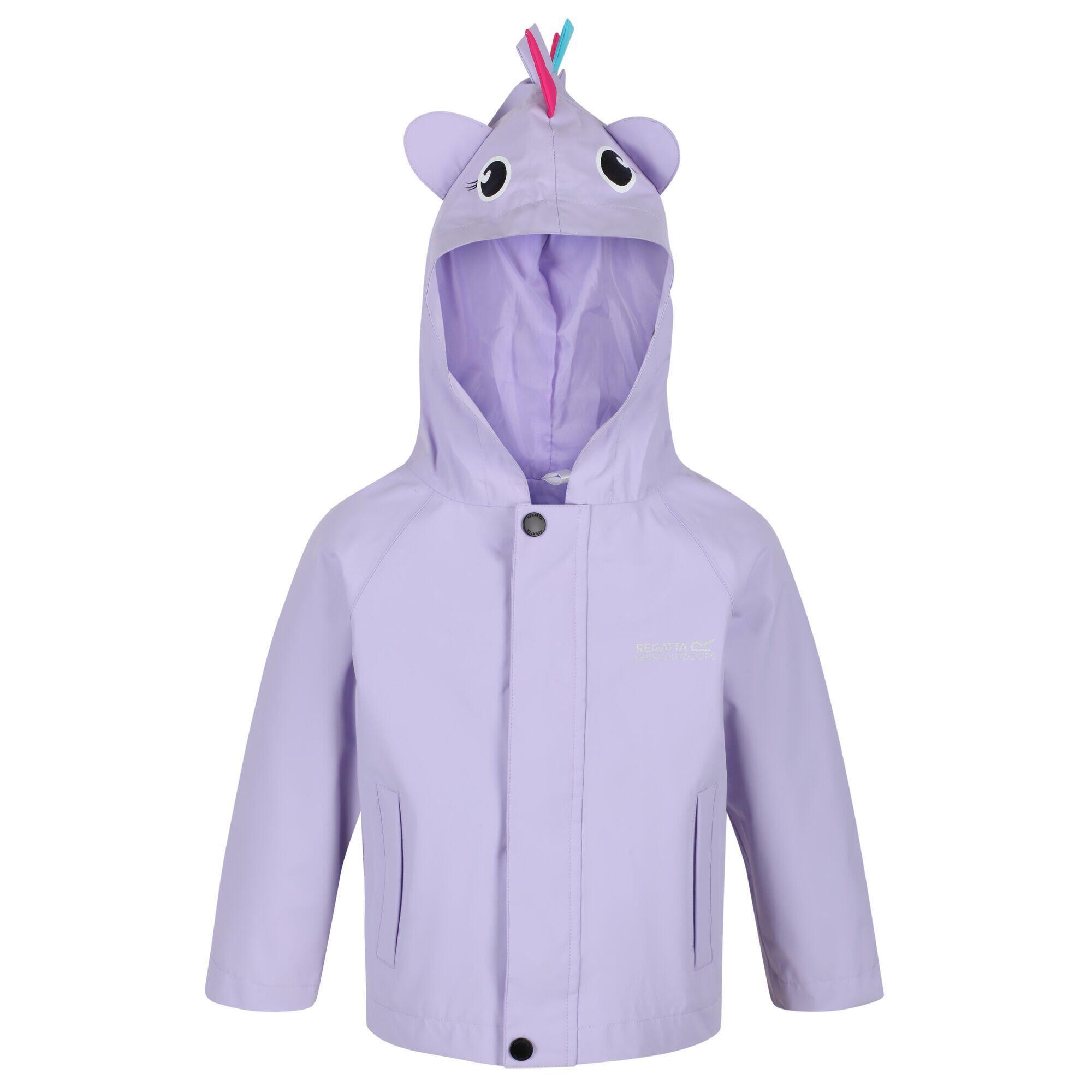 REGATTA Childrens/Kids Unicorn Waterproof Jacket (Lilac)