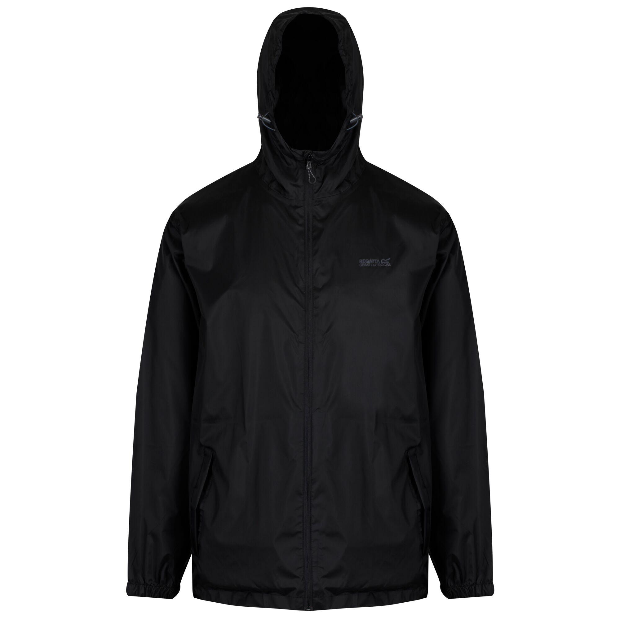 REGATTA Mens Pack It III Waterproof Jacket (Black)