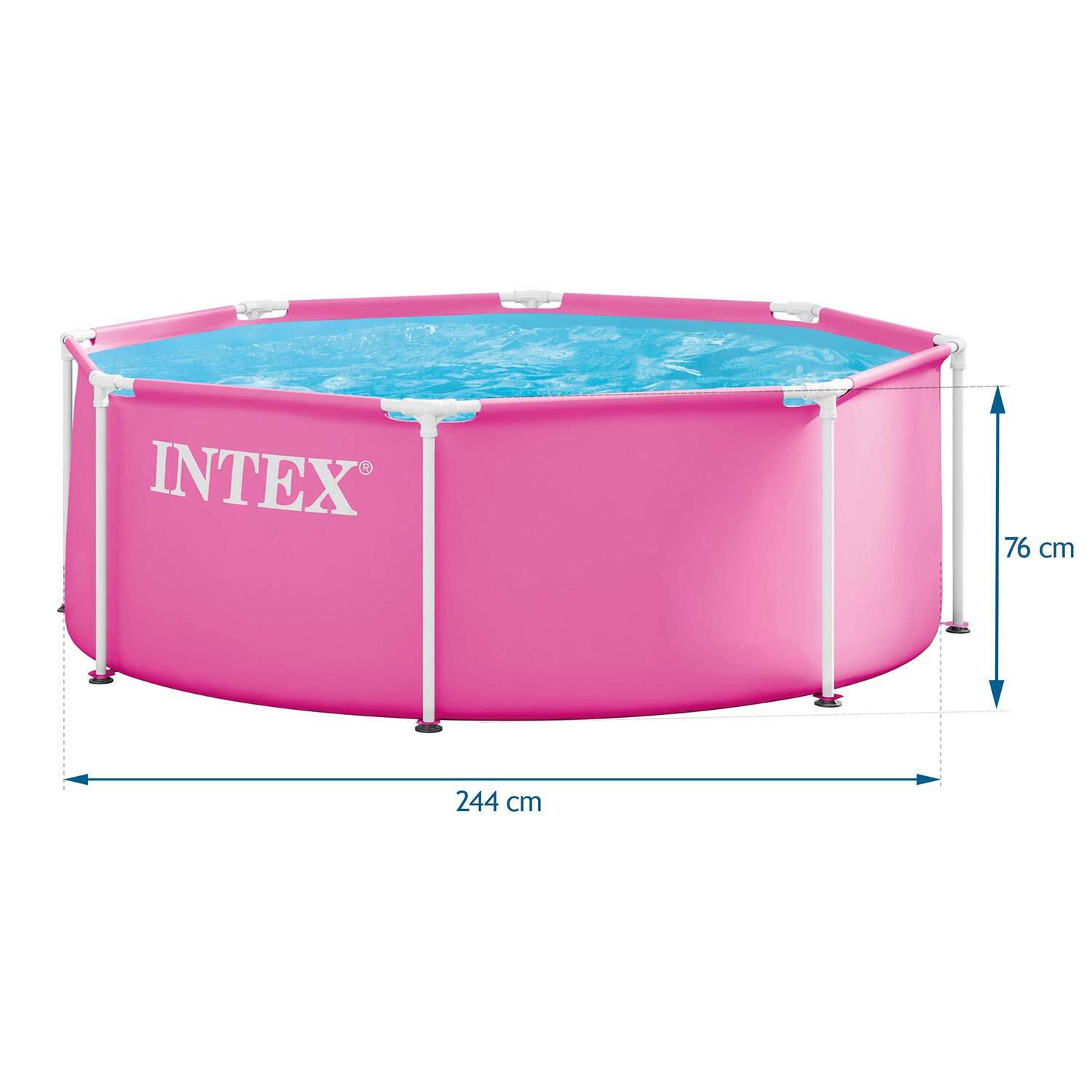 Intex Metal Frame zwembad 244 x 76 cm roze 5/5