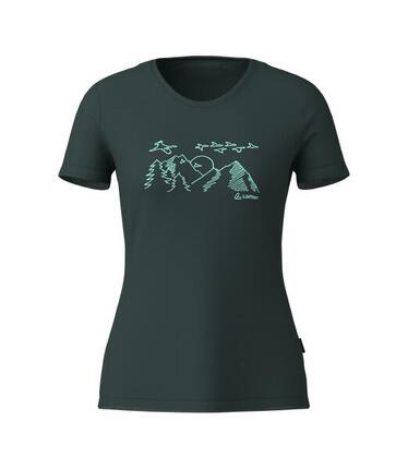 W PRINTSHIRT SUNSET MERINO-TENCEL(TM)