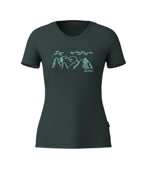 W PRINTSHIRT SUNSET MERINO-TENCEL(TM)