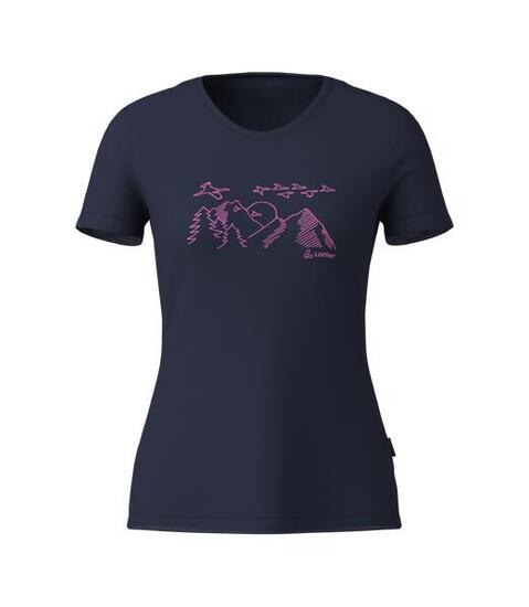 W PRINTSHIRT SUNSET MERINO-TENCEL(TM)