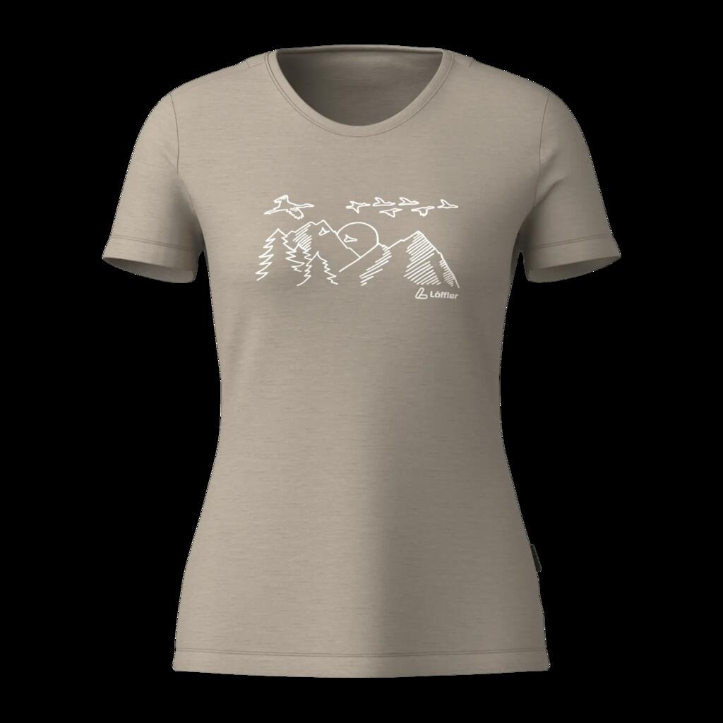 W PRINTSHIRT SUNSET MERINO-TENCEL(TM)