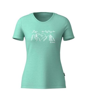 W PRINTSHIRT SUNSET MERINO-TENCEL(TM)