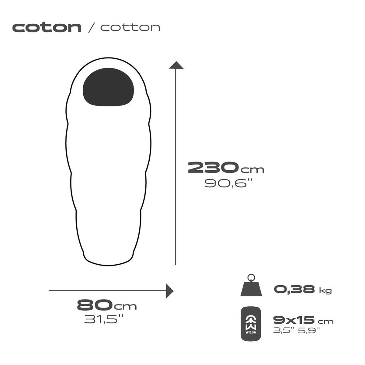 Drap de sac en coton sarco 3/4