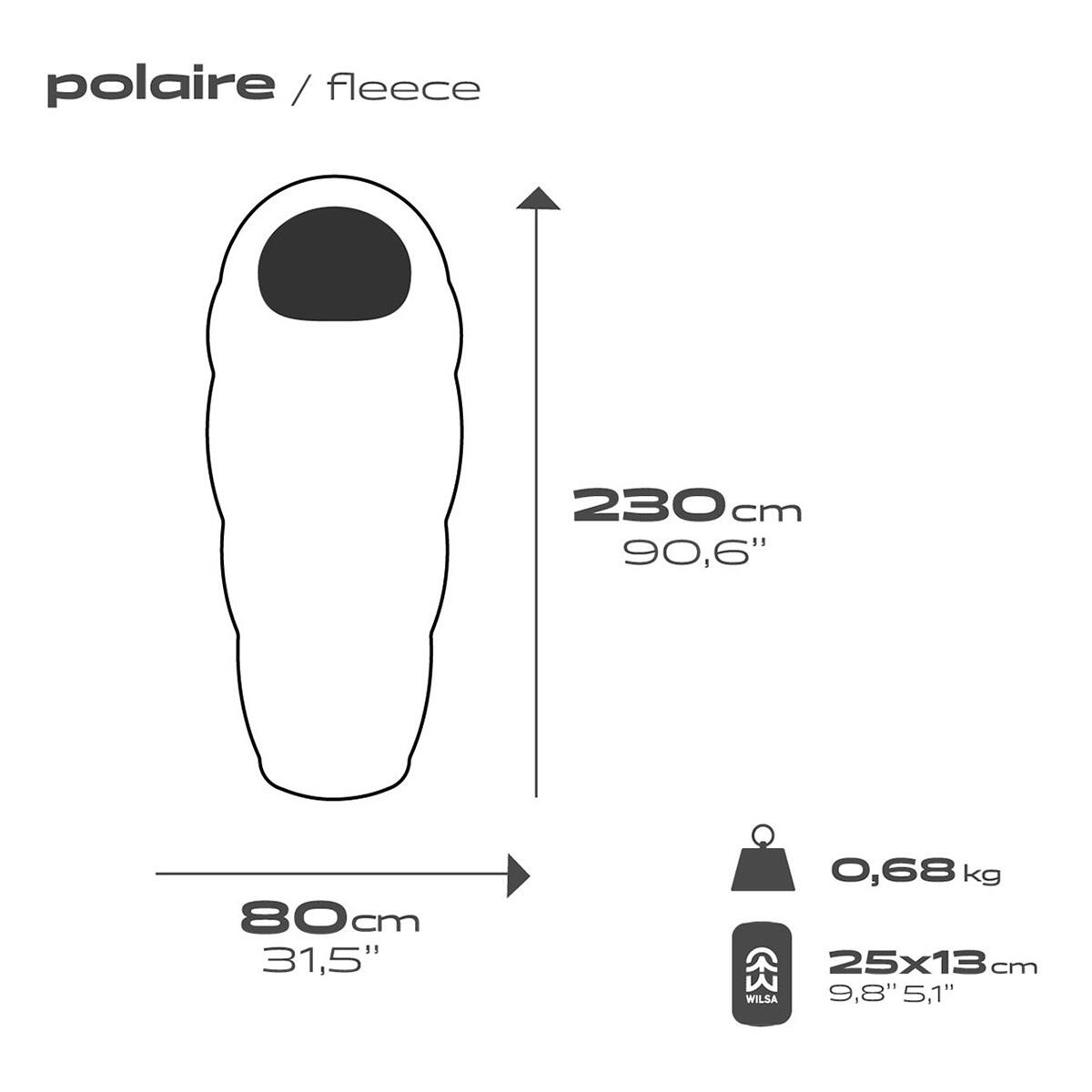 Slaapzak van dubbel fleece Wilsa 4/5